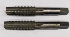 2 Kromhard 9/16"-12 NC Hand Taper Taps HSS GH3 4 Flute UK Tap - Stained