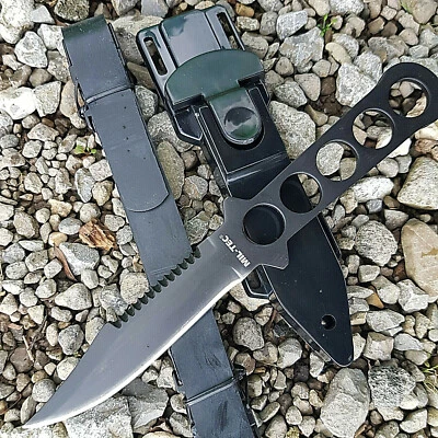 STURM Tauchermesser Diver Knife Messer Rescueknife Rettungmesser Beinholster schwarz