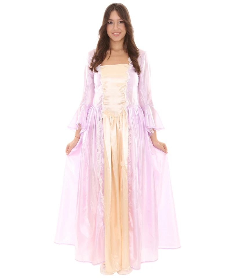 Lady Purple Gold Royal Dress 18th Century Cosplay Party Historical Fancy HC-1157 - Image 2 of 4