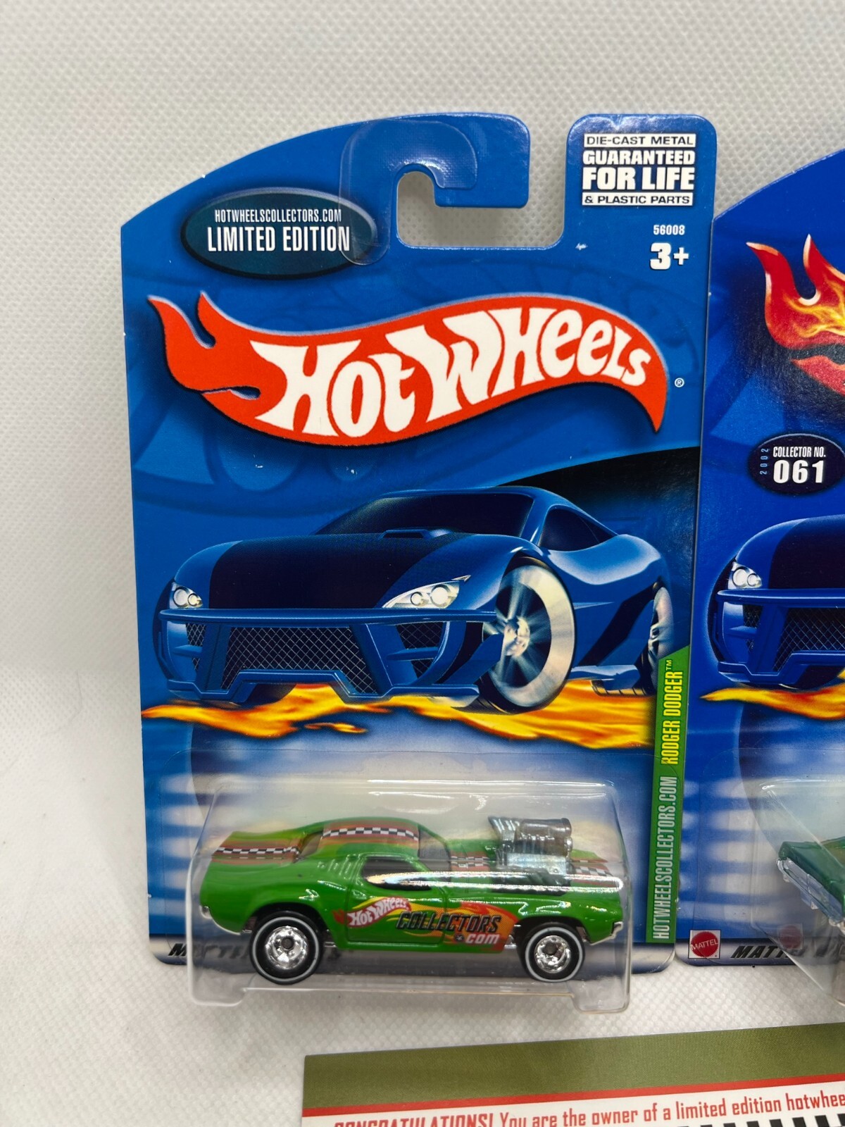 Hot Wheels RLC HWC 2002 APOLOGY "GREEN" RODGER DODGER VHTF RARE 1/1500