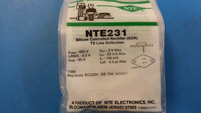 (1 PC) NTE231, ECG231, GE-704, SK3857, Silicon Controlled Rectifier (SCR)