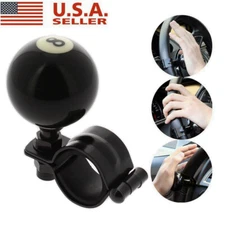 Steering Wheel Spinner Knob Handle Universal Black 8 Ball Suicide Car Truck SUV