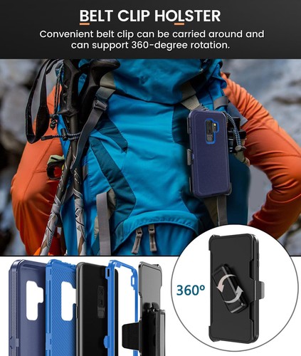 For Samsung Galaxy S9+/S9 Plus/S9 Phone Case Heavy Duty Hard Cover w/Belt Clip - Picture 18 of 54