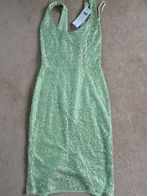 green emerald velvet dress HACCHIC Couture Green Sequin Strapless Dress main image 1