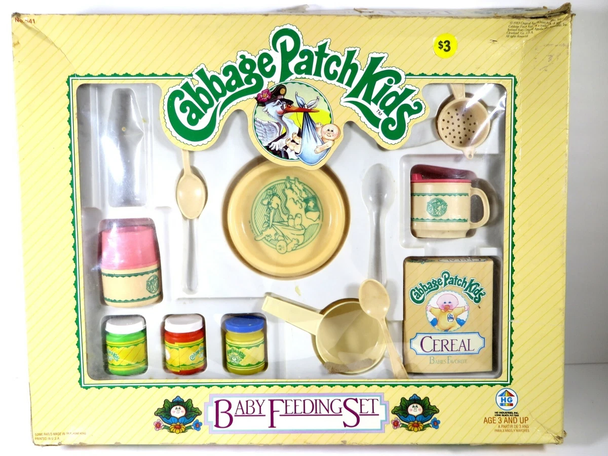 CABBAGE PATCH KIDS DOLL CPK VINTAGE BABY FEEDING SET