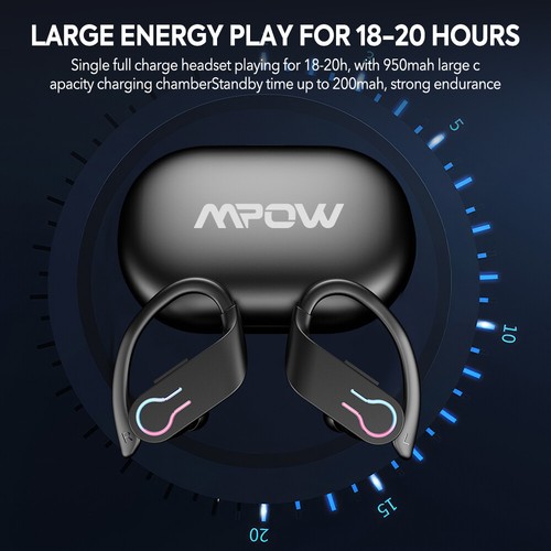 Mpow Wireless Earbuds Bluetooth Headphones Sport Earphones Built-in Mic Headsets - Picture 5 of 18