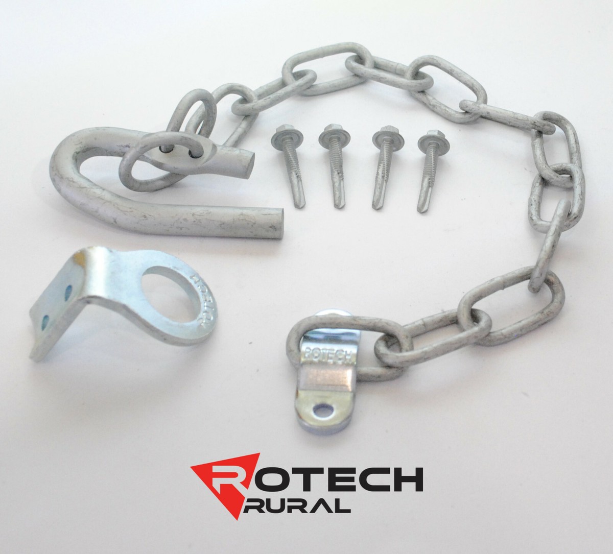 Farm Gate Latch Kit Screw On or Weld On 350mm Chain Rotech
