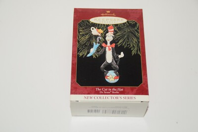 1999 Hallmark the CAT IN THE HAT DR SEUSS BOOKS COLLECTOR CHRISTMAS ORNAMENT
