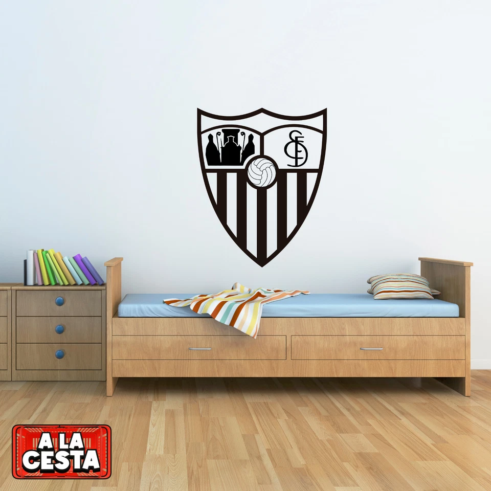 Vinilo decorativo equipo futbol escudo SEVILLA CLUB Liga adhesivo pegatina - Imagen 1 de 4