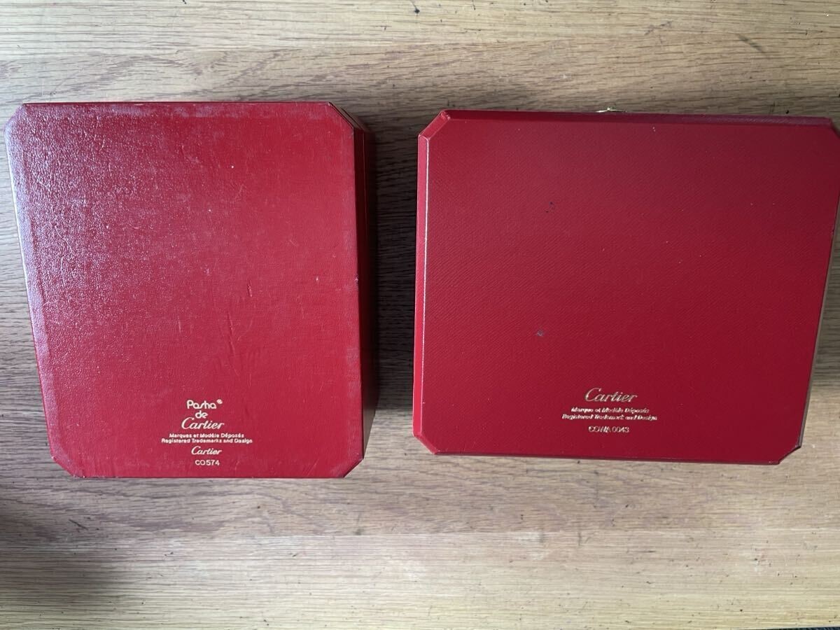 VINTAGE GENUINE CARTIER watch box case Red wood leather 2