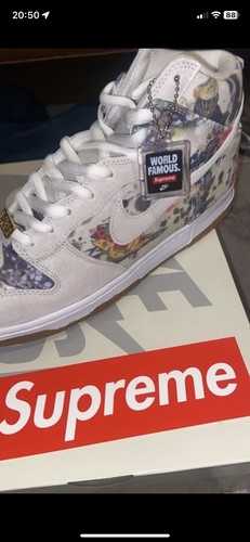 Size UK 10 - Nike SB Dunk High x Supreme Rammellzee - Picture 2 of 4