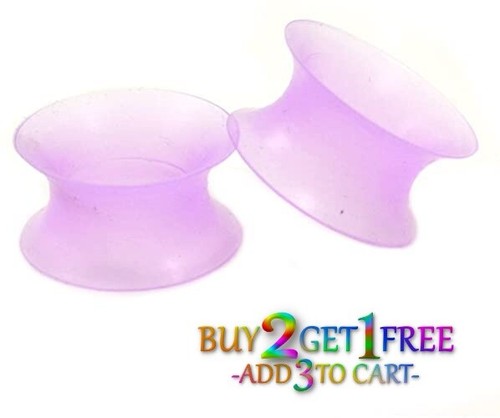 Pair 8g-1" SILICONE EARSKIN TUNNELS Double Flare Gauges Ultra Thin Ear 1018 - Picture 43 of 84