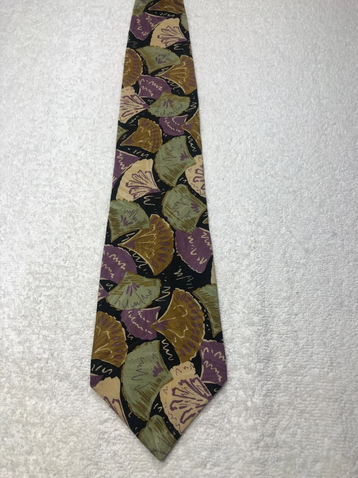 CORBATA HOMBRE KUPPEHEIMER PÚRPURA VERDE ORO BEIGE NEGRO 3,75 X 60 Foto 2 de 4