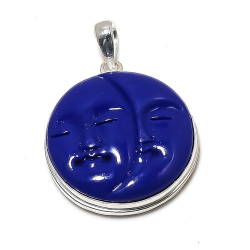 Pendentif Main Pyrite, Lapis-lazuli, Jaspe – Argent 925 – Longueur 2,5 Pouces – Fait Main Unique