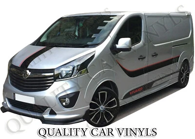 Vauxhall vivaro racing stripes + bonnet graphics decals stickers