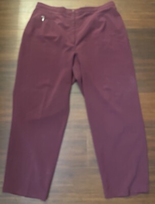 Nada Valley Women s Plus Size 20 Deep Red Colored Dress Pants Slacks