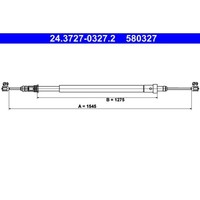 Seilzug Feststellbremse ATE 24.3727-0327.2 FüR CitroëN Xsara Break