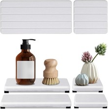 4PCS Stone Drying Tray for Bathroom Sink and Kitchen Counter Fast Drying