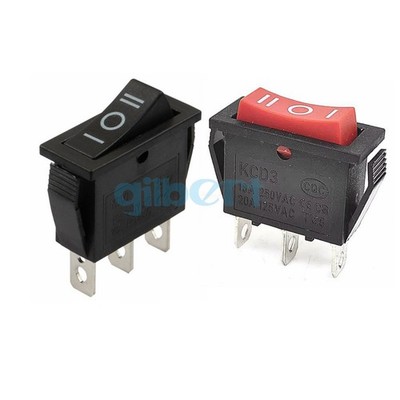 LOT10 SPDT NO/OFF/NO 3 Positions 3 Pins 10A/15A Boat Rocker Switch KCD3-103 #jd