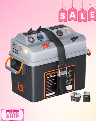 NEW Smart Battery Box 12V 24V Power Center Ports Breaker Marine RV Solar