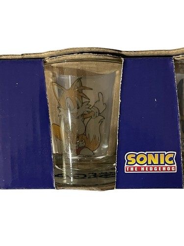 SEGA Sonic The Hedgehog Mini Glasses 4 NEW 2018 Stunned Mind 1.5 oz Shot Glasses - Picture 14 of 23