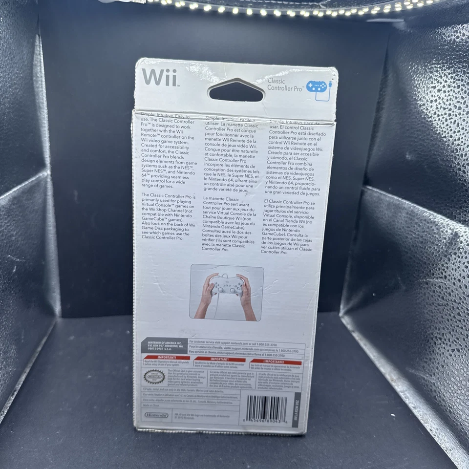 New Sealed OEM Nintendo Wii Wired Classic Controller Pro White RVL-005 - Image 3 of 4