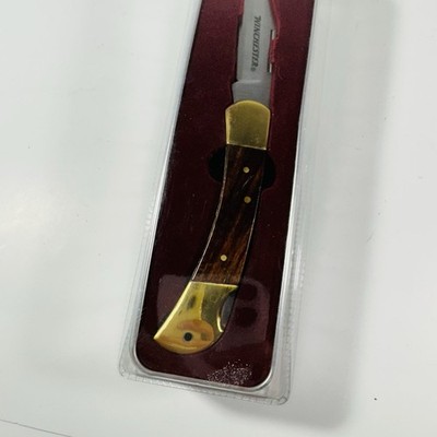 ［美品］3ndelier blade(Brass ver) Winchester 2004 Limited Edition Brass Folding Knife With Tin Case