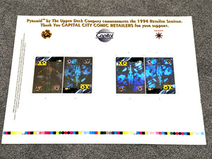 1994 Upper Deck RARE Hologram X-O MANOWAR UNCUT card sheet Valiant Comic Capital