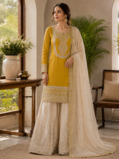 INDIAN SALWAR KAMEEZ BOLLYWOOD PARTY SUIT PALAZZO PAKISTANI WEDDING DESIGNER