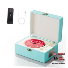Time Music Box CD Player with Speaker for Home Decoration Blue