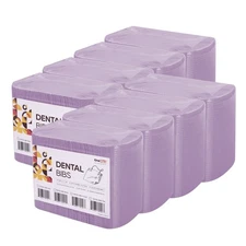 1000 OneMed Purple Dental Patient Bibs ,2+1 Ply Medical Tattoo Towels 13"x18"