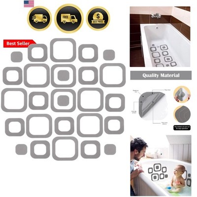 20 Pieces Adhesive Square Bath Treads Non-Slip Bathtub Stickers Non Slip Trac...