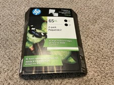 Genuine HP 2 Pack 65XL Black Ink New Sealed In Original Packaging Exp. 02/2024