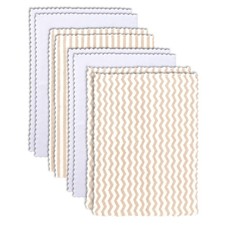 8 PCS Super Soft Baby Burp Cloths Washcloths Brown White 16x12 Inch