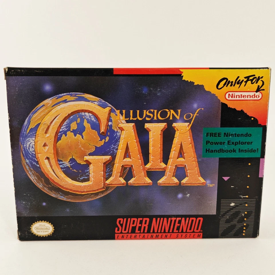 SNES Super Nintendo Illusion of Gaia OVP CIB NTSC-U US MAP-KARTE POSTER RARE - Bild 2 von 4