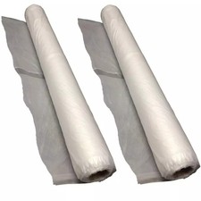 Plastic Dust Sheet Rolls 2M x 50M Decorators Furniture Protection (PACK OF 2)
