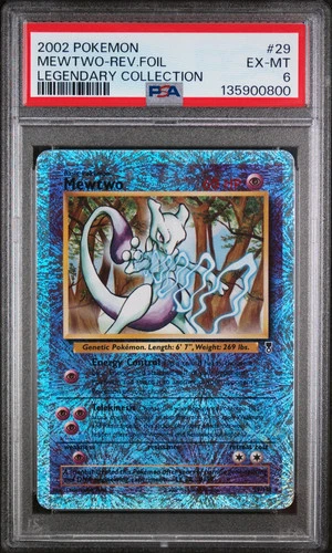 Mewtwo Reverse Holo #29 2002 Pokemon Legendary Coll. PSA 6