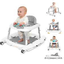 5-In-1 Baby Walker for Boys and Girls Music and Lights 6-18 Month, Foldable Baby