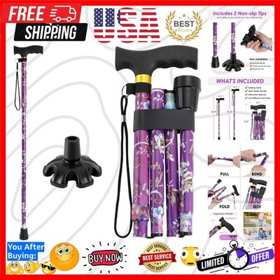 Adjustable Lightweight Walking Cane for Men & Women - Stylish Purple Design