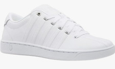 K-Swiss Women's Pro White Athletic Sneakers, Low Top, Slip-On with Laces