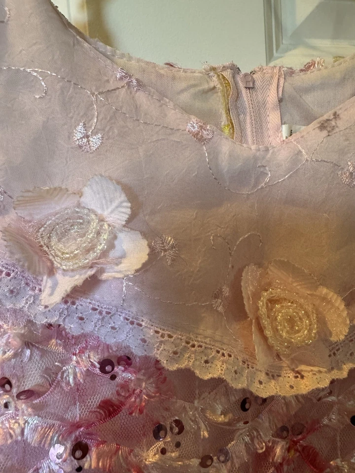 Vestido Niñas Talla 18M Rosa Floral Sin Mangas Popatu Foto 4 de 4