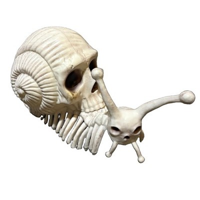 Skeleton Snail Halloween Figurine Bones Decor Prop Skull Decoration Spirit