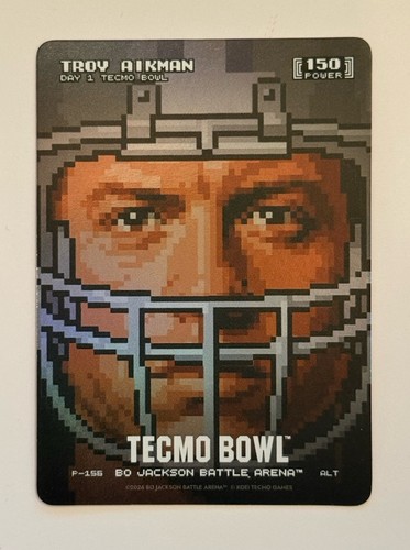 Bo Jackson Battle Arena Tecmo Release Day 1 Pixel Alt Troy Aikman 150 Power