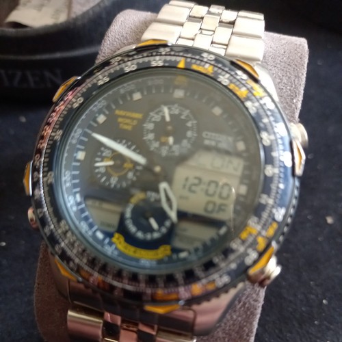 Orologio Citizen C300-Q00842 Promaster Navihawk Analogico Digitale Angeli Blu - Foto 2 di 16