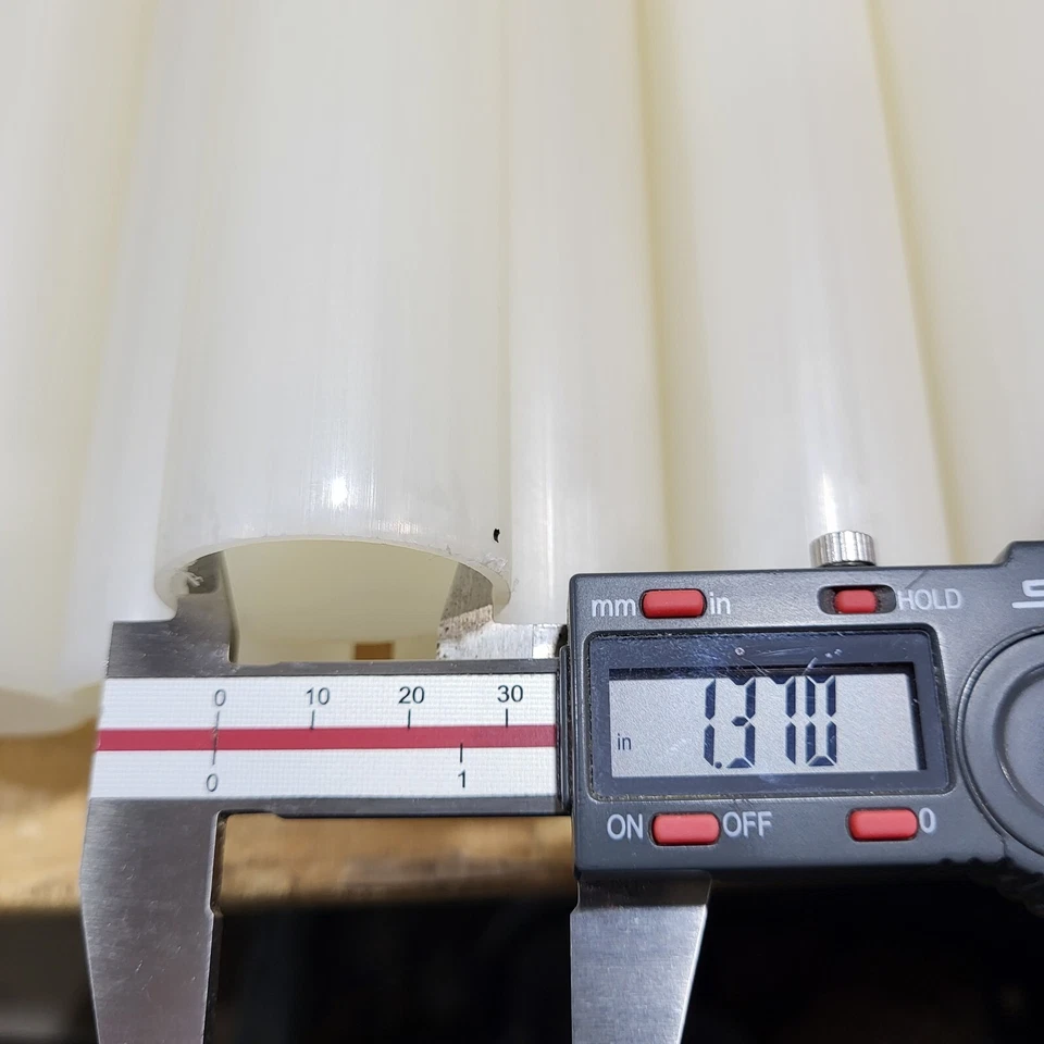 Tubo de Nylon, Natural ~ 1.50" OD x 1.375" ID x 0.062" Pared x 60" Longitud ~ Lote de 9+ Foto 4 de 4