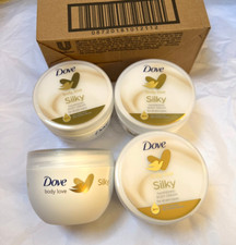 Image of 4 x 300ml Dove Silky Body Cream Lotion Pot Jar TRACKED 48H POST