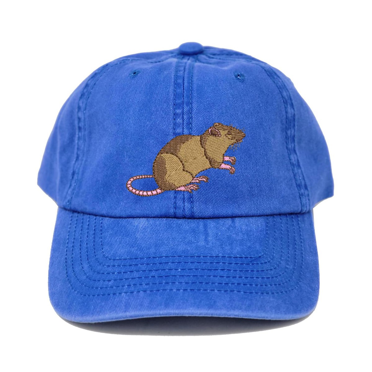 Rat embroidered dad hat, Mouse embroidered baseball cap, custom