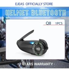 6 Motorcyclist Mesh 3.0 Group Intercom Motorbike Helmet Bluetooth 5.1 Headset Q8