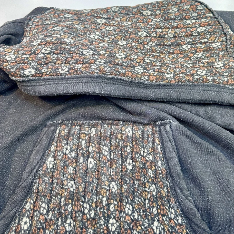 Sudadera con Capucha Vintage Y2K Lucky Brand Talla XL Floral Gris Suave Foto 4 de 4