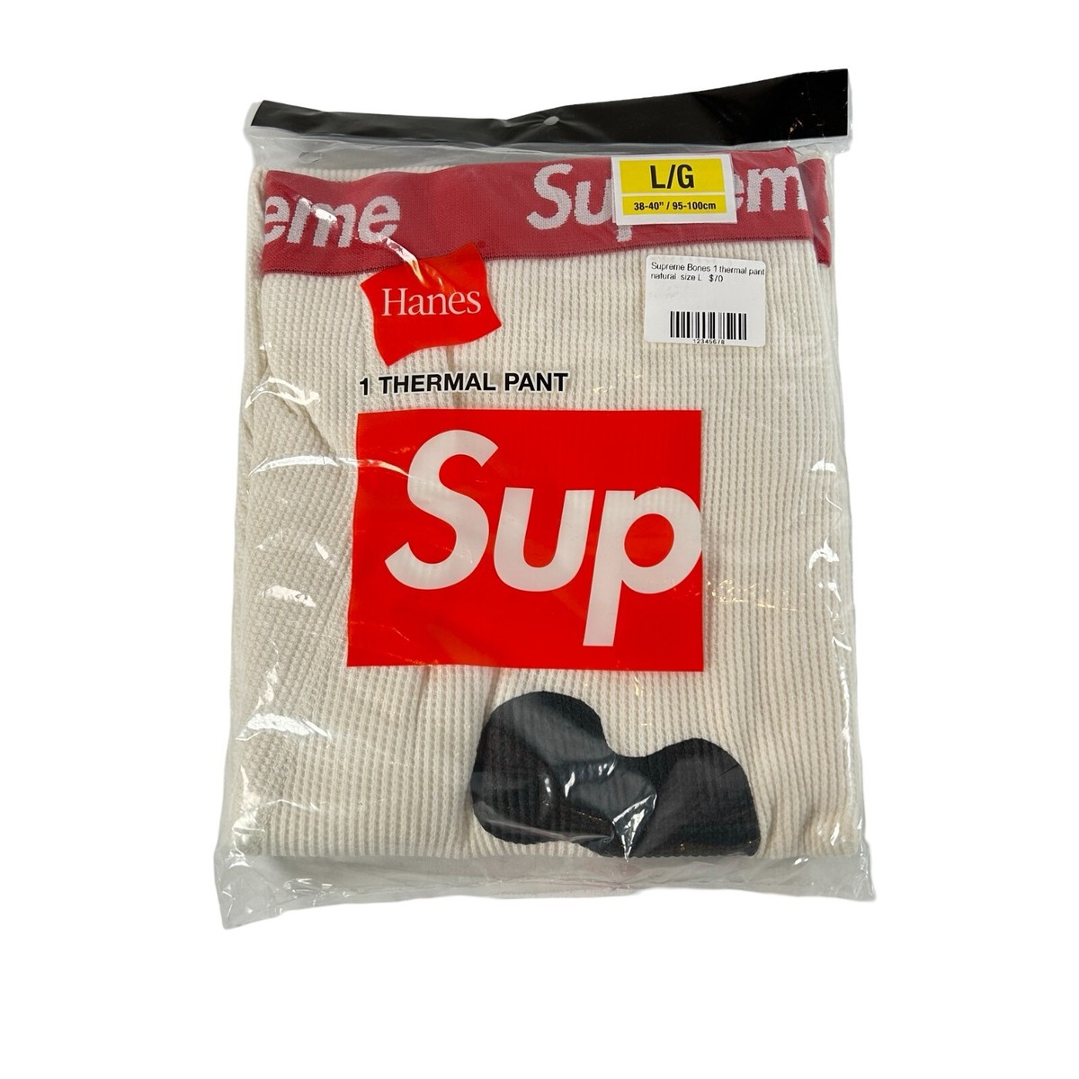 MサイズSupreme x Hanes Bones Thermal Pant Supreme Hanes Bones Thermal Pant FW25 (1 Pack) Black Men's - FW25 - US